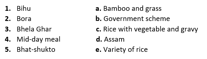 Class 4 evs chapter 20 question answer match the column 